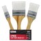 3 Pack of Variety Size Synthetic Bristle Paint, Chip and Utility Paint Brushes for Paint, Stains, Varnishes, Glues, and Gesso